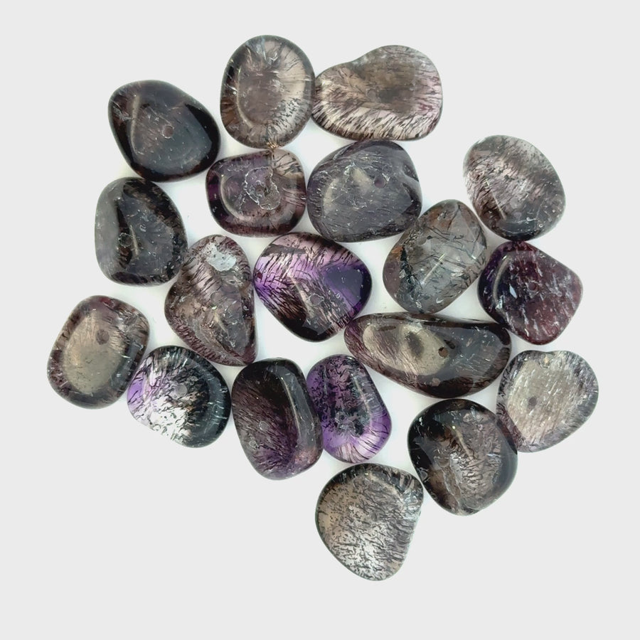 Sacred Seven / Super Seven Crystal Beads – Tumbled & Face Drilled