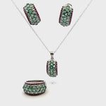 Emerald & Ruby Jewelry Set