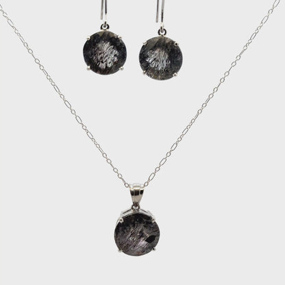 Sacred Seven Pendant and Dangle Earrings Set – Prong Set Faceted Natural Gemstone Jewelry in 925 Sterling Silver