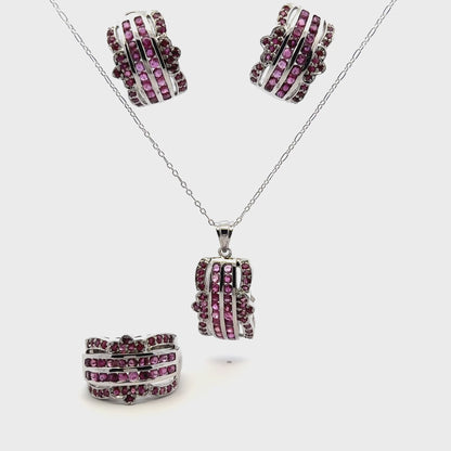 Ruby Jewelry Set