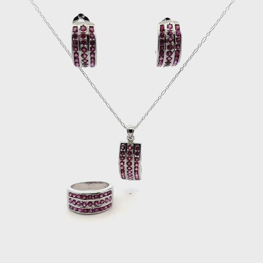 Garnet Jewelry Set
