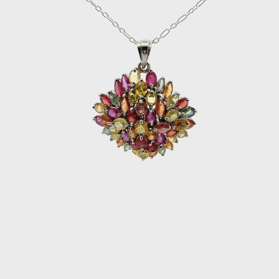 Ruby & Sapphire Jewelry Pendant