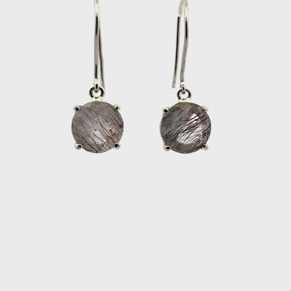 Sacred Seven Dangle Earrings – Brilliant-Cut Natural Gemstone Jewelry in 925 Sterling Silver