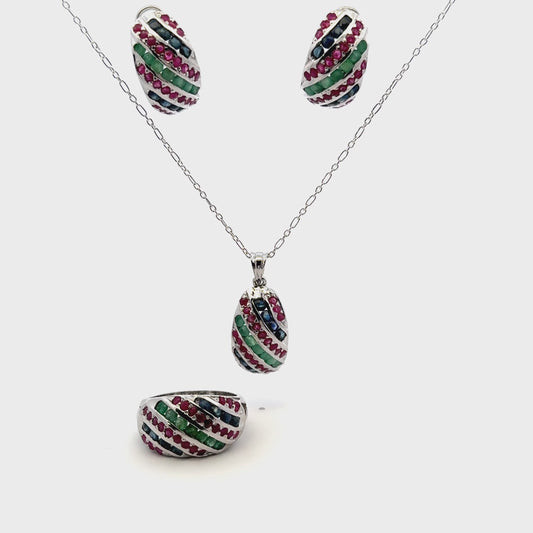 Ruby, Sapphire & Emerald Set