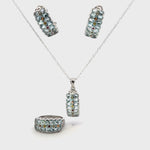 Jewelry Set: Blue Topaz & Sapphire (Multi-Gemstone Jewelry)