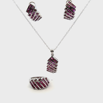Ruby Jewelry Set