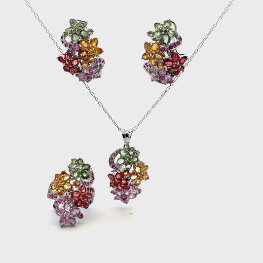 Jewelry Set: Ruby & Sapphire (Multi-Gemstone Jewelry)