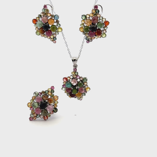 Jewelry Set: Multicolor Tourmaline