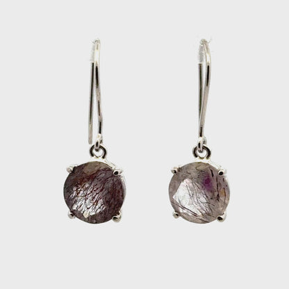 Sacred Seven Drop Earrings – Faceted Natural Gemstone Jewelry in 925 Sterling Silver