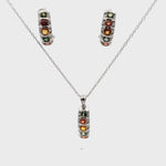 Sapphire & Cubic Zirconia Jewelry Set