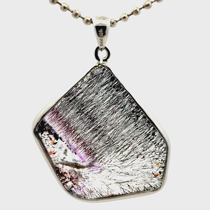 Sacred Seven Freeform Pendant – One-of-a-Kind Natural Gemstone Jewelry in 925 Sterling Silver