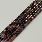 Red Spinel Faceted Square Beads