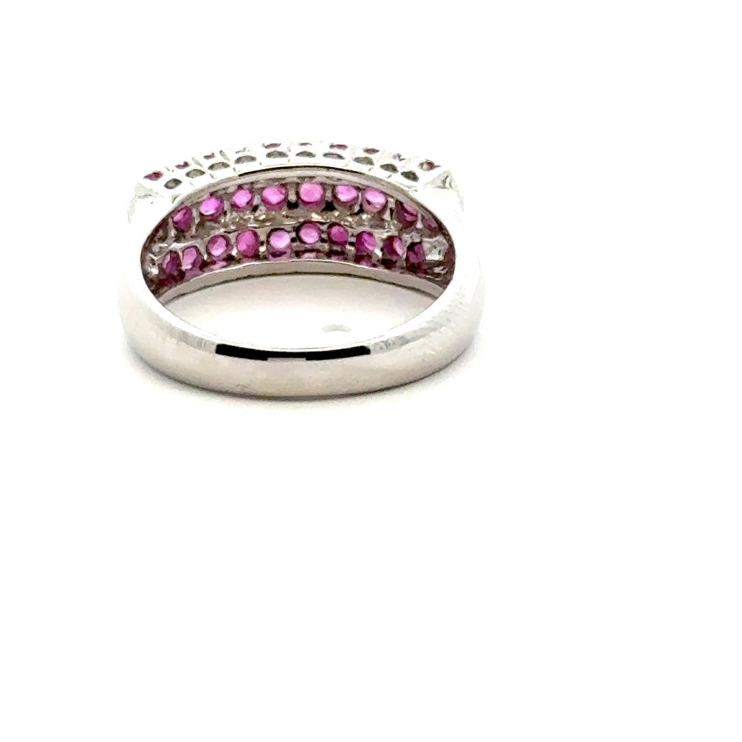 Triple Band Ruby Ring in 925 Sterling Silver – Handmade by Jewelry Artist & Gemologist Reza Piroznia