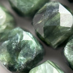 Seraphinite Faceted Square Beads